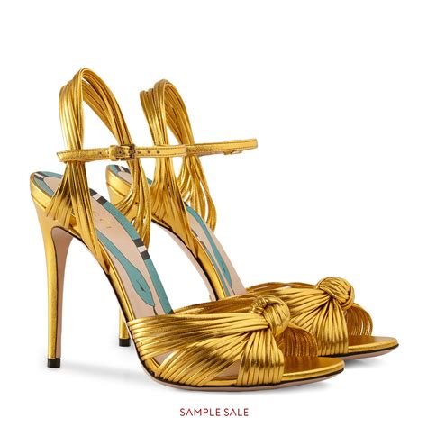 gucci gold heels